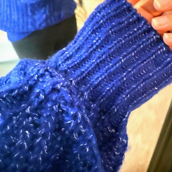 New Chunky Speckled oversized Turtleneck Sweater - Picture 5 of 8